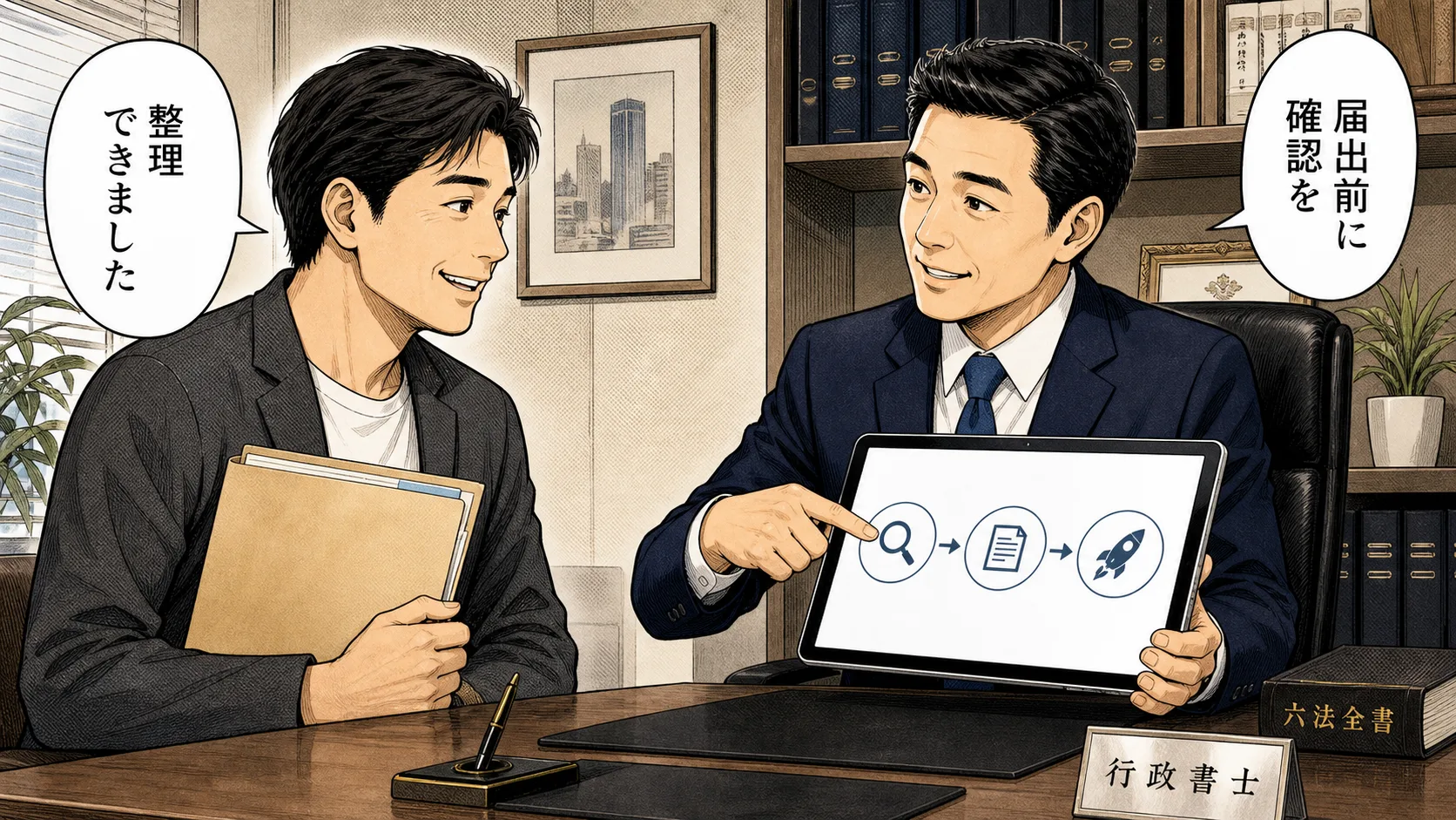 行政書士への相談で手続の見通しが立った場面