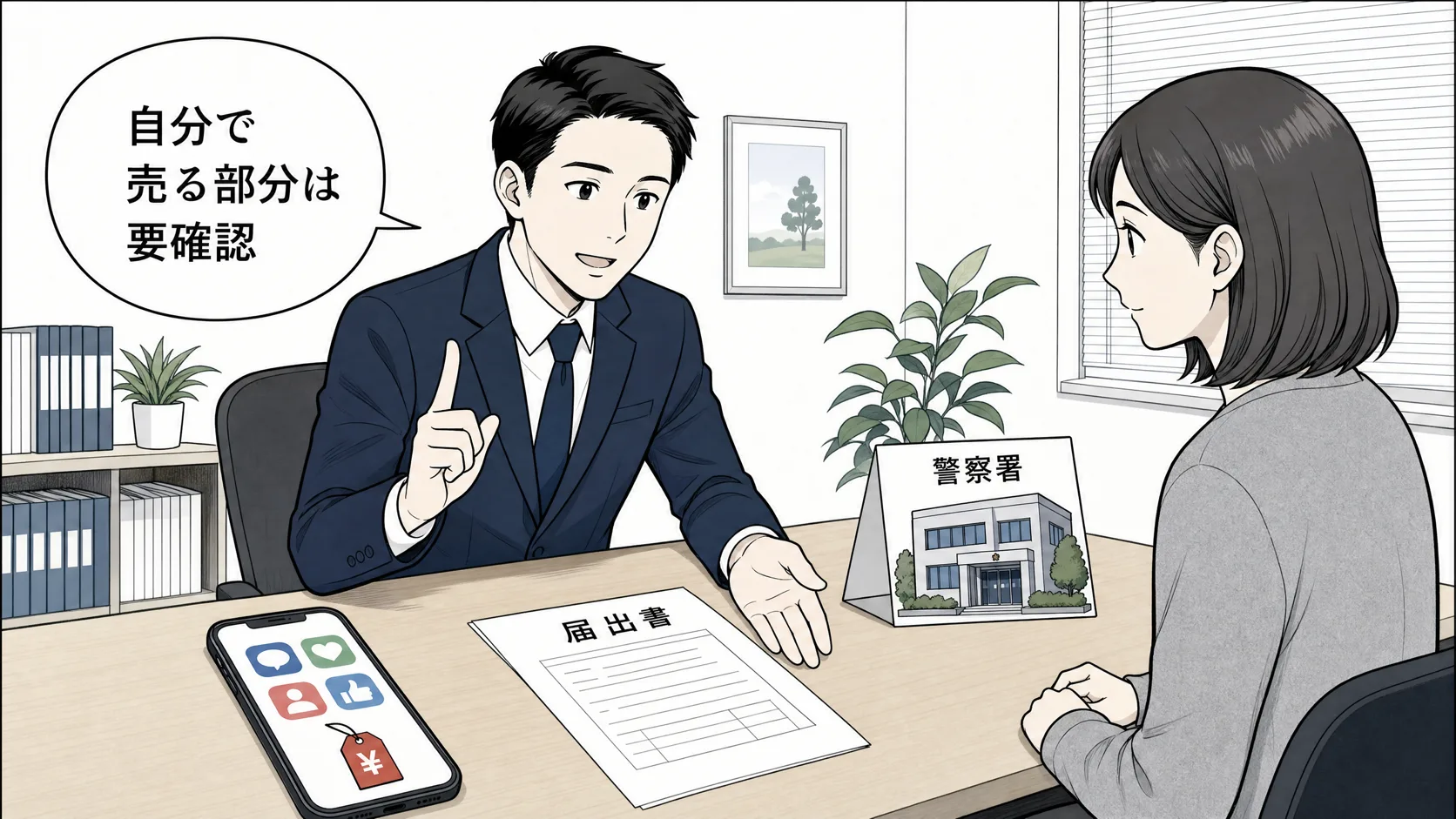 FANZAとあわせてSNSやファンクラブ型サービスで有料販売する場合の届出を確認する場面